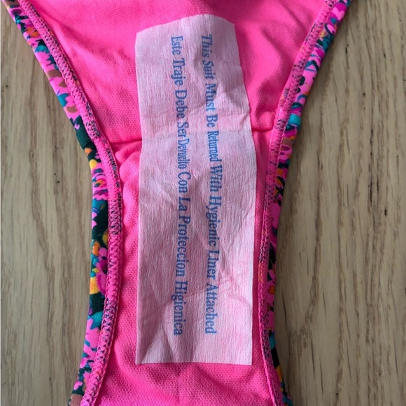 🆕 Wild Fable Women's Side-Tie Cheeky Bikini Bottom only-Pink Floral Print XS🆕 - Picture 7 of 11